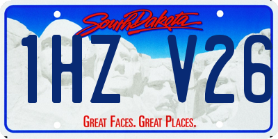 SD license plate 1HZV26