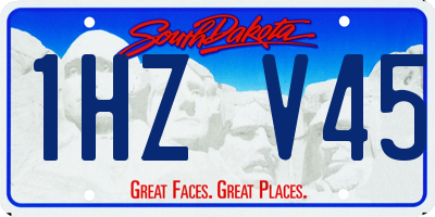SD license plate 1HZV45