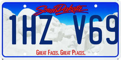 SD license plate 1HZV69