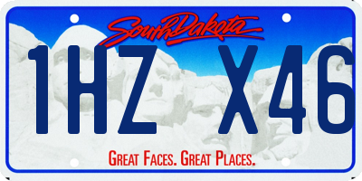 SD license plate 1HZX46