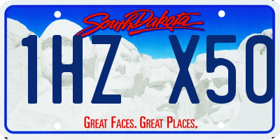 SD license plate 1HZX50