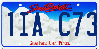 SD license plate 1IAC73