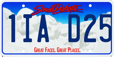 SD license plate 1IAD25