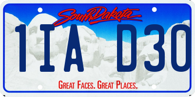 SD license plate 1IAD30