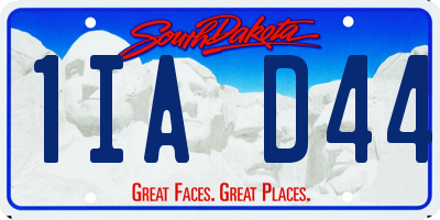 SD license plate 1IAD44