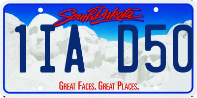 SD license plate 1IAD50