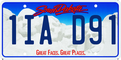SD license plate 1IAD91