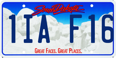 SD license plate 1IAF16