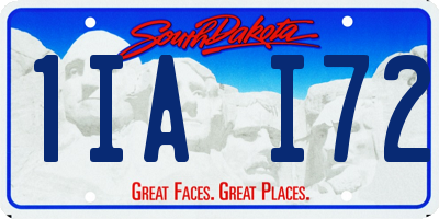 SD license plate 1IAI72