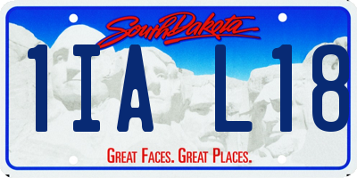 SD license plate 1IAL18