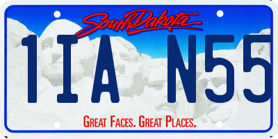 SD license plate 1IAN55