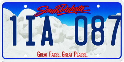 SD license plate 1IAO87