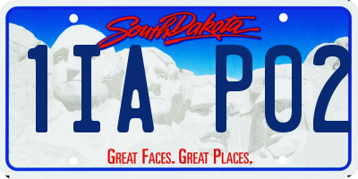 SD license plate 1IAP02