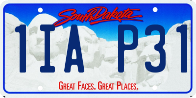 SD license plate 1IAP31