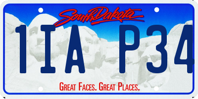 SD license plate 1IAP34