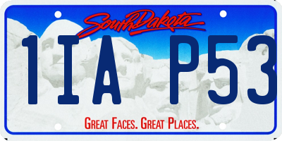 SD license plate 1IAP53