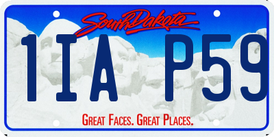 SD license plate 1IAP59