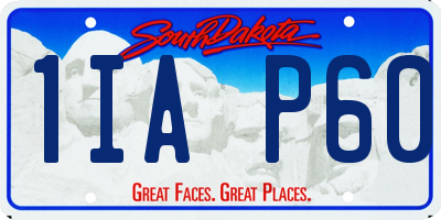 SD license plate 1IAP60