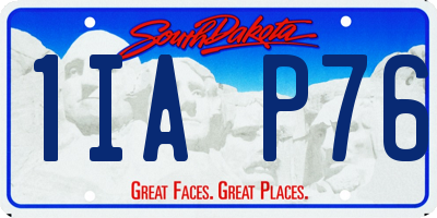 SD license plate 1IAP76