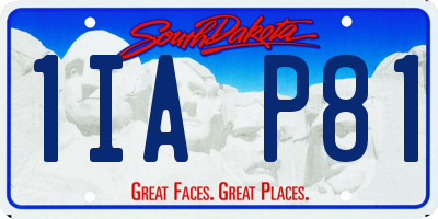 SD license plate 1IAP81