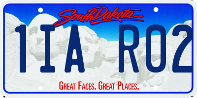 SD license plate 1IAR02