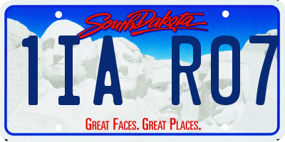SD license plate 1IAR07