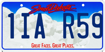 SD license plate 1IAR59