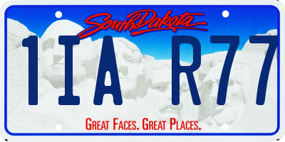 SD license plate 1IAR77