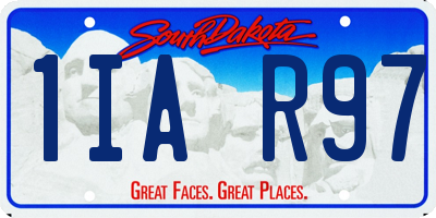 SD license plate 1IAR97