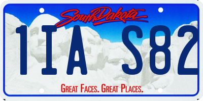 SD license plate 1IAS82