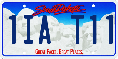 SD license plate 1IAT11