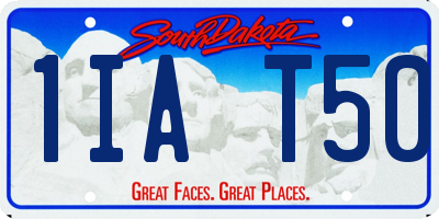 SD license plate 1IAT50