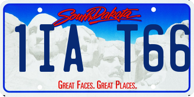 SD license plate 1IAT66