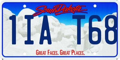 SD license plate 1IAT68