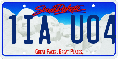 SD license plate 1IAU04