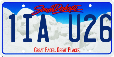 SD license plate 1IAU26