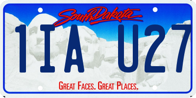 SD license plate 1IAU27