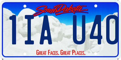 SD license plate 1IAU40
