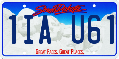 SD license plate 1IAU61