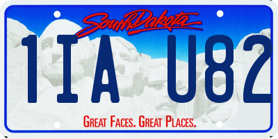 SD license plate 1IAU82