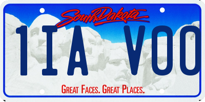 SD license plate 1IAV00