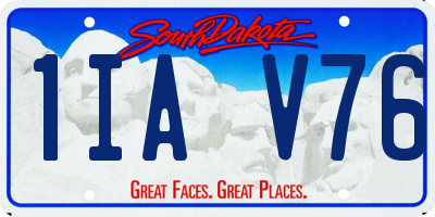 SD license plate 1IAV76