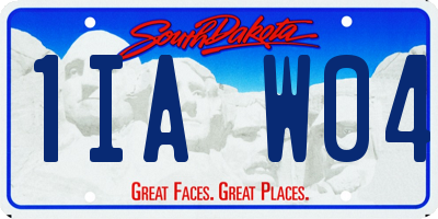 SD license plate 1IAW04