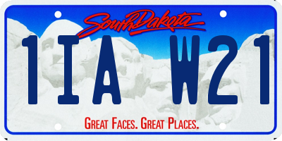 SD license plate 1IAW21