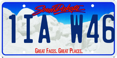 SD license plate 1IAW46