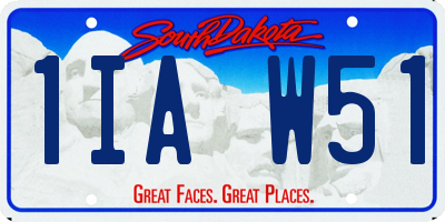 SD license plate 1IAW51