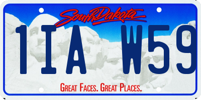 SD license plate 1IAW59