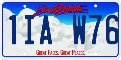 SD license plate 1IAW76