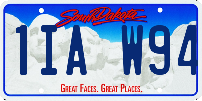 SD license plate 1IAW94