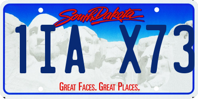 SD license plate 1IAX73